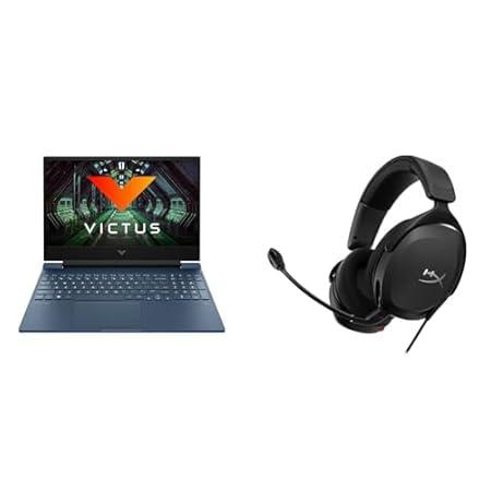HP Victus Gaming Laptop (Ryzen 5 5600H/Radeon RX 6500/8GB DDR4/512GB SSD) fb0147AX/fb0184AX + HyperX Cloud Stinger 2 PC Gaming Wired Over-Ear Headset with Mic